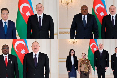 İlham Əliyev Vyetnam, Namibiya, Laos və Konqonun səfirlərinin etimadnamələrini qəbul edib