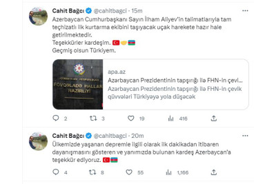 Türkiyə səfiri İlham Əliyevə və xalqımıza təşəkkür edib