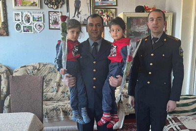 Daşkəsən polisi şəhidlərin qadın ailə üzvlərini təbrik edib
