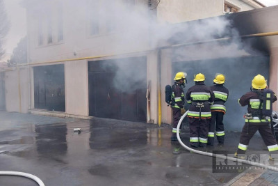 Culfada avtomobil təmiri sexi yanıb
