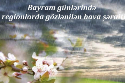 Novruz həftəsi rayonlarda yağışlı olacaq
