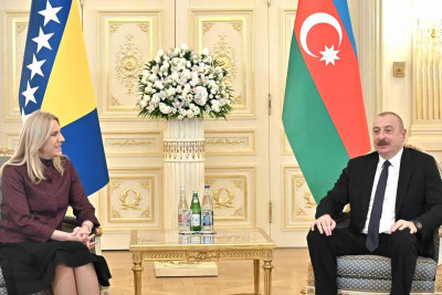 İlham Əliyev Bosniya və Herseqovinanın Rəyasət Heyətinin Sədri ilə görüşüb