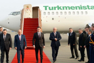Türkmənistan Prezidenti Azərbaycana səfərə gəlib