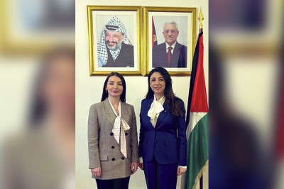 Leyla Abdullayeva Fələstinin Fransadakı səfiri ilə görüşüb