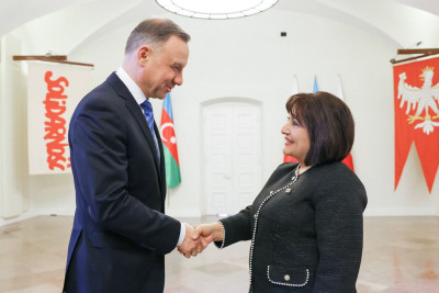 Polşa Prezidenti Sahibə Qafarovanı qəbul edib