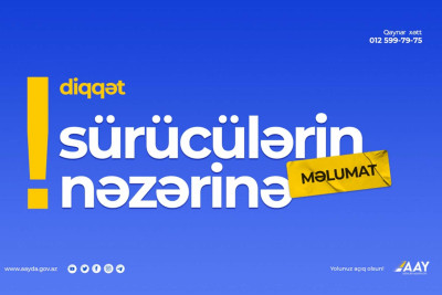 Heydər Əliyev prospektinin yan yolunda hərəkət məhdudlaşdırılacaq