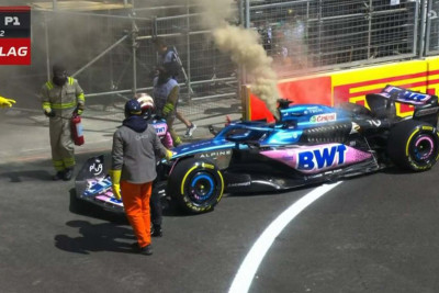 "Formula 1": Fransalı pilotun avtomobili yanıb