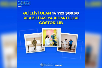 Əlilliyi olan 15 minə yaxın şəxsə reabilitasiya xidmətləri göstərilib