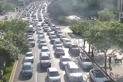 Bakıda tıxac olan yollar - SİYAHI