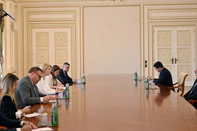 Prezident İlham Əliyev Monteneqro parlamentinin sədrini qəbul edib