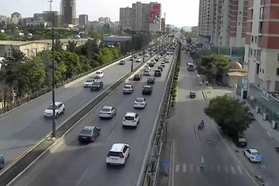 Bakıda tıxac olan yollar - SİYAHI