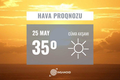 Sabah Azərbaycanda havanın temperaturu 35 dərəcəyədək yüksələcək