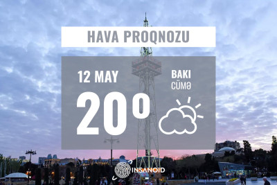 Bakı: sabah gündüz 20° isti olacaq