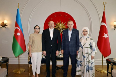Mehriban Əliyeva Türkiyə Prezidentini və birinci xanımını təbrik edib