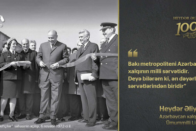 Bakı metrosunun stansiyalarında Heydər Əliyevə həsr olunmuş proqram yayımlanır