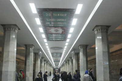 Bakı metrosunun “20 Yanvar” stansiyasında işıqlandırma sistemləri yenilənib