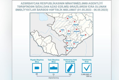 Azad edilən ərazilərdə 163 mina aşkarlanıb