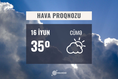 Sabah rayonlarda 35 dərəcə isti olacaq