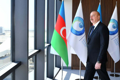 İlham Əliyev Ələt Azad İqtisadi Zonasının birinci mərhələsinin açılış mərasimində iştirak edib