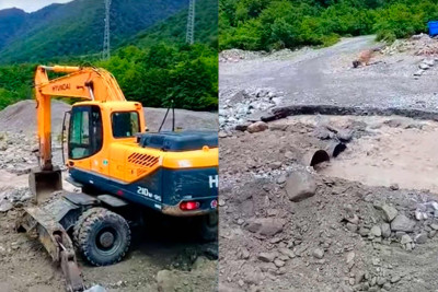 Qaşqaçay üzərində yerləşən suötürücü borular bərpa olunub
