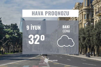 Sabah rayonlarda 32 dərəcə isti olacaq