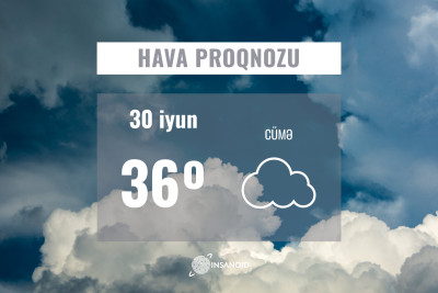 Sabah 36 dərəcə isti olacaq