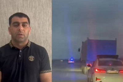 Polisə tabe olmayan sürücü saxlanılıb