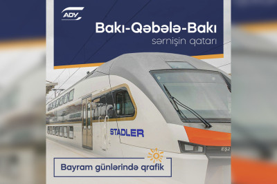 Bakı-Qəbələ-Bakı istiqamətində 10 əlavə qatar reysi təyin edilib