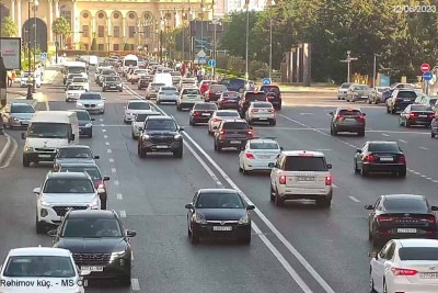 Bakıda tıxac olan yollar - SİYAHI