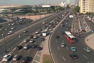 Bakıda tıxac olan yollar - SİYAHI