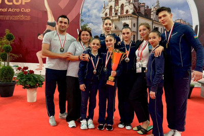 Gimnastlarımız Dünya Kubokunda qızıl medala sahib olublar