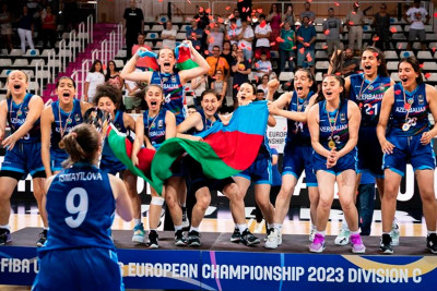 Azərbaycanın 16 yaşadək qızlardan ibarət basketbol millisi Avropa Çempionu olub