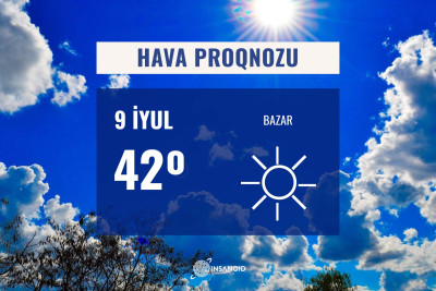 Sabah Azərbaycanda havanın temperaturu 42 dərəcəyədək artacaq