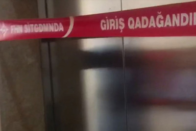 Bakıda yaşayış binasında liftin fəaliyyəti dayandırılıb