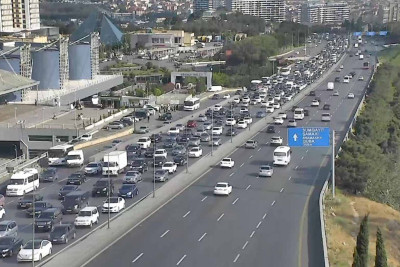 Bakıda tıxac olan yollar - SİYAHI