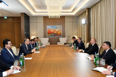 Prezident İlham Əliyev İranın xarici işlər nazirini qəbul edib