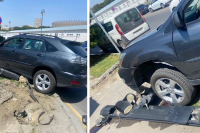 Qırmızı işıqda keçən sürücü qəzaya səbəb olub