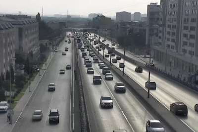 Bakıda tıxac olan yollar - SİYAHI