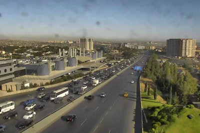 Bakıda tıxac olan yollar - SİYAHI