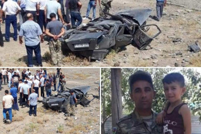 Ağcabədidə maşın dərəyə aşıb, sürücü ölüb