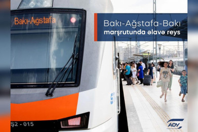 Bakı-Ağstafa-Bakı marşrutu üzrə əlavə qatar reysləri təyin edilib