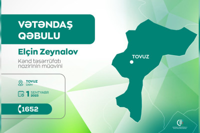 KTN Tovuzda vətəndaşları qəbul edəcək