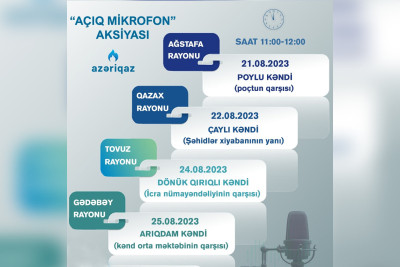 Daha 4 rayonda gələn həftə “Açıq mikrofon” aksiyası keçiriləcək