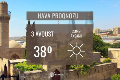 Sabah 38° isti olacaq