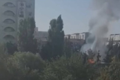 Sumqayıtda kafedə yanğın olub