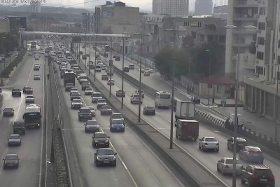 Bakıda tıxac olan yollar - SİYAHI