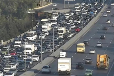 Sentyabr ayının son iş günündə Bakıda tıxac olan yollar - SİYAHI