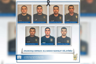 Ermənilərin Xocavənddə törətdiyi terror aktında və Füzulidə yol qəzasında həlak olan polislərin fotoları yayılıb