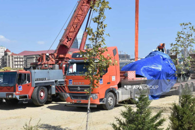 Albert Aqarunovun Şuşada vurduğu tank Hərbi Qənimətlər Parkına gətirilib - FOTO