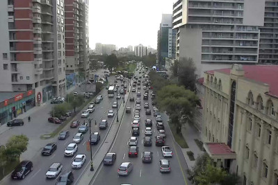 Bakıda tıxac olan yollar - SİYAHI